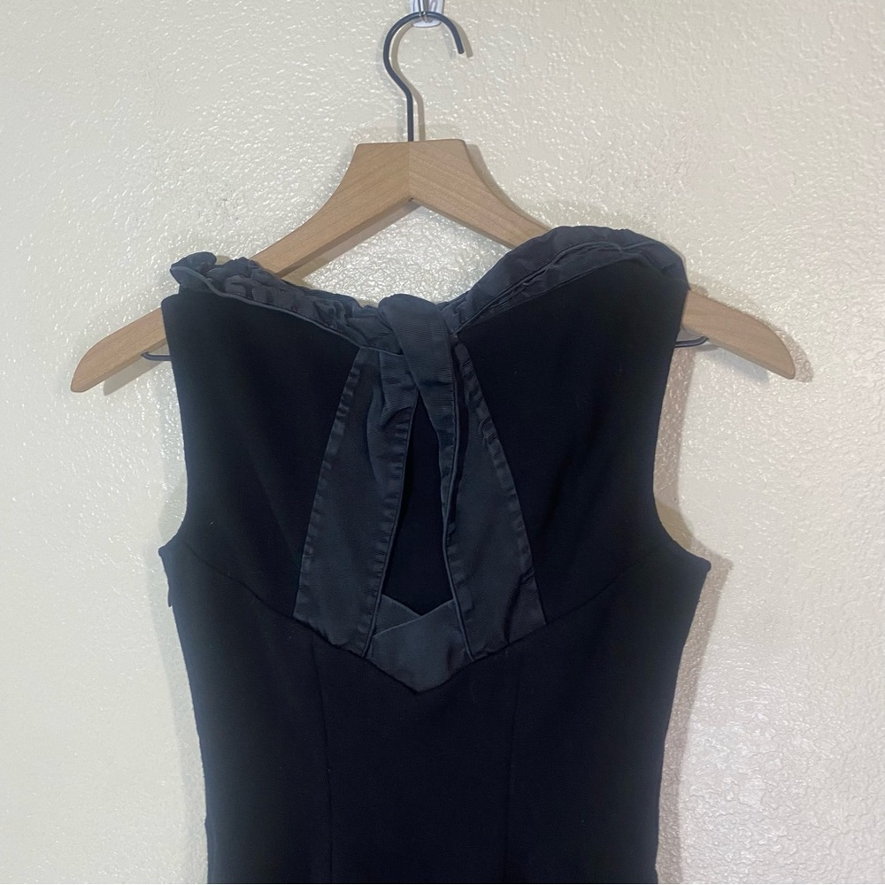DVF DIANE VON FURSTENBERG PANSY BLACK CLASSIC WOOL DRESS COCKTAIL SIZE 2 - Picture 8 of 9
